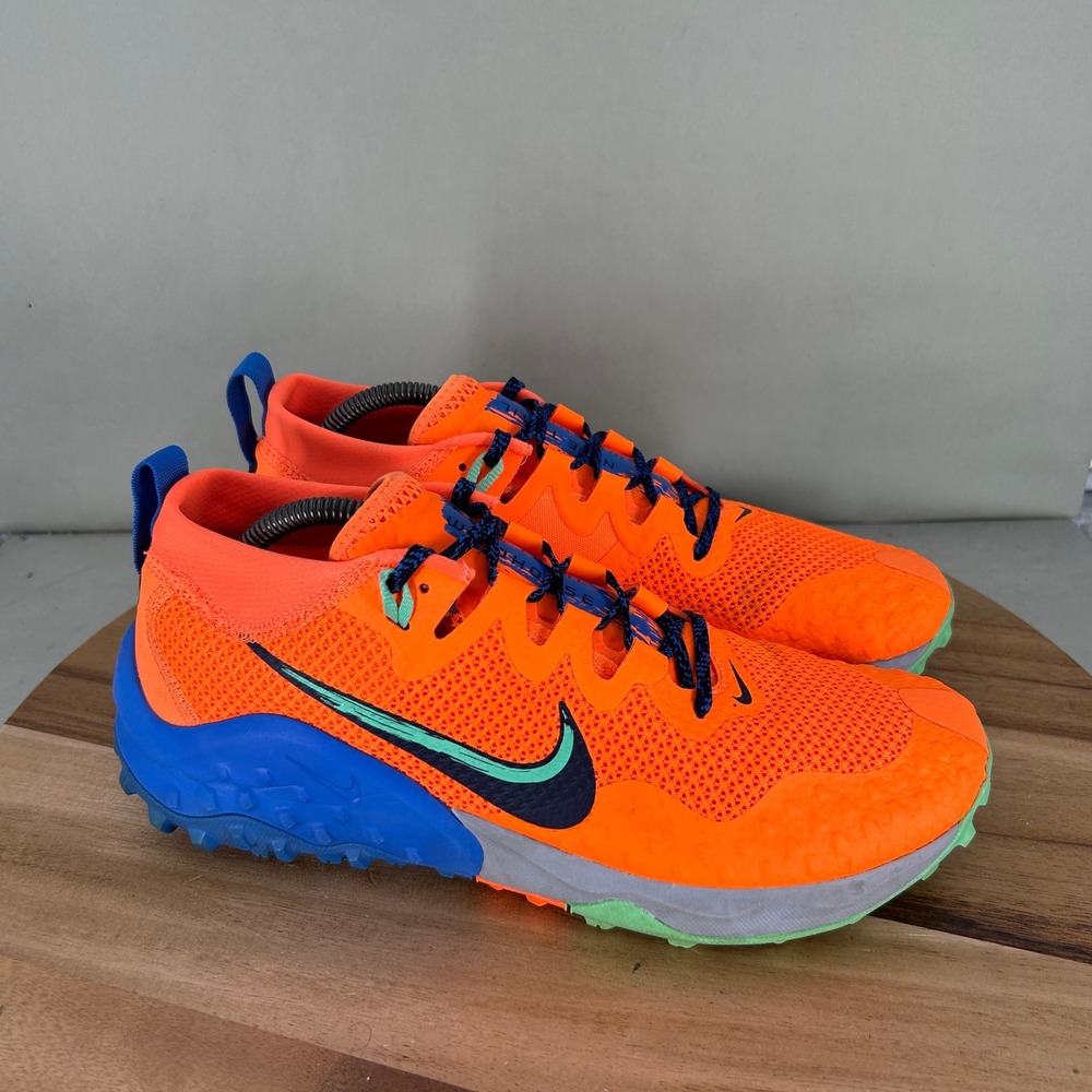 Nike Wildhorse 7 Orange Blue Green Trail Running Shoes CZ1856-800 Mens 9.5